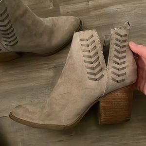 Tan ankle booties